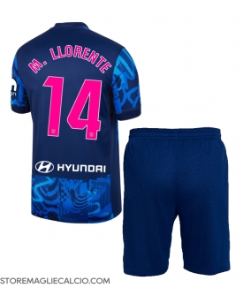 Atletico Madrid Marcos Llorente #14 Maglia Gara Terza Repliche 2024-25 Bambino